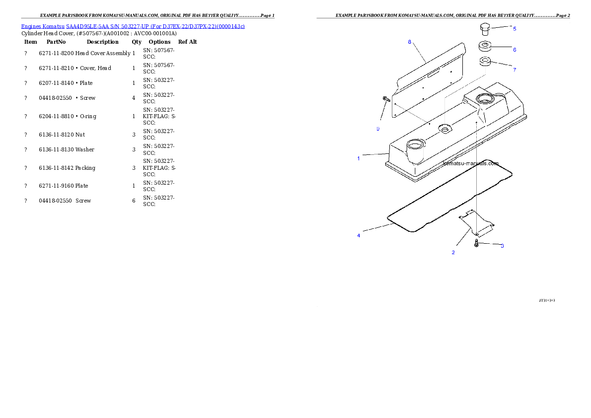 Komatsu saa4d95le-5 parts books engines download Komatsu saa4d95le-5 parts books engines download