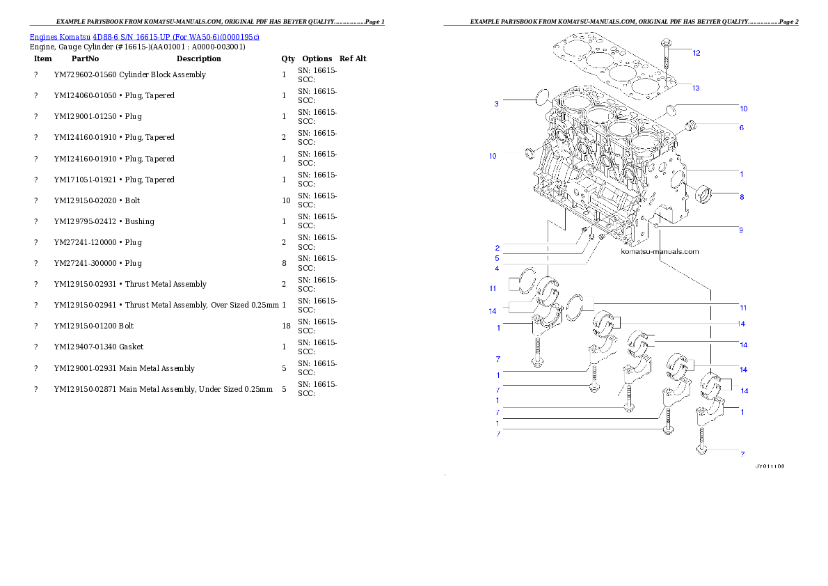 Komatsu 4d88-6 parts books engines download Komatsu 4d88-6 parts books engines download