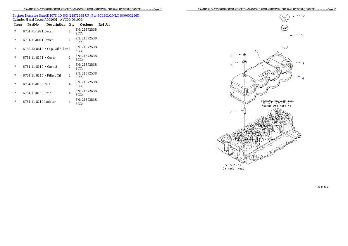 Komatsu saa4d107e-1d parts books engines download Komatsu saa4d107e-1d parts books engines download