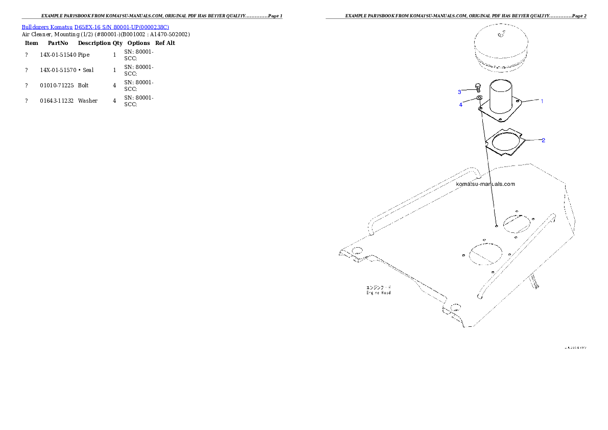 Komatsu d65ex-16 parts books bulldozers download Komatsu d65ex-16 parts books bulldozers download