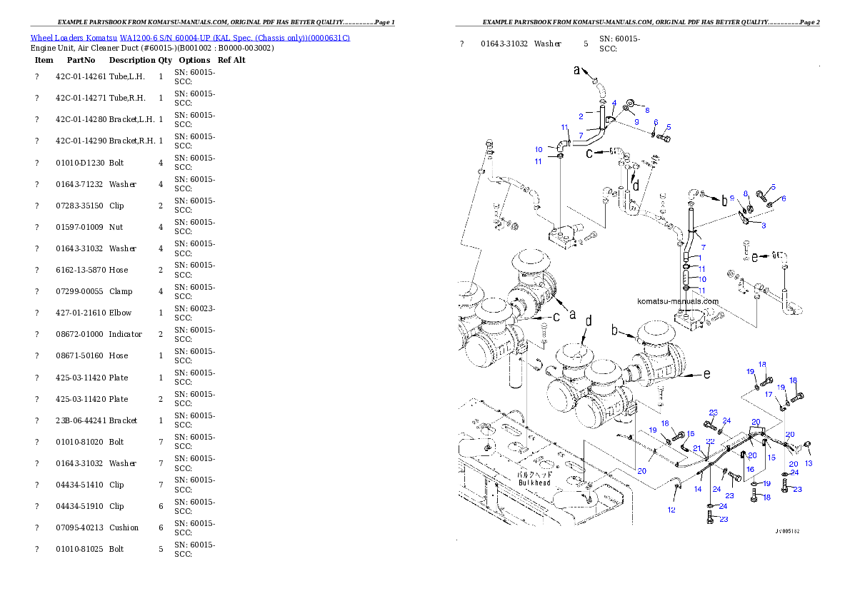Komatsu wa1200-6 parts books wheel loaders download Komatsu wa1200-6 parts books wheel loaders download