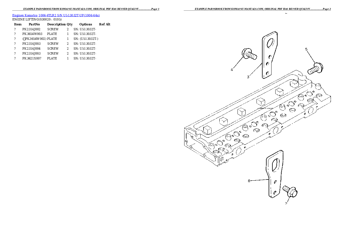 Komatsu 1006-6tlr2 parts books engines download Komatsu 1006-6tlr2 parts books engines download