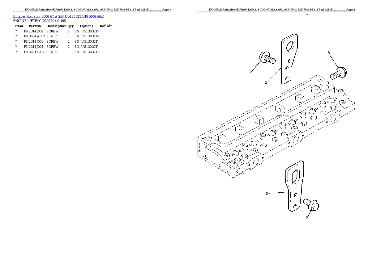 Komatsu 1006-6t-a parts books engines download Komatsu 1006-6t-a parts books engines download
