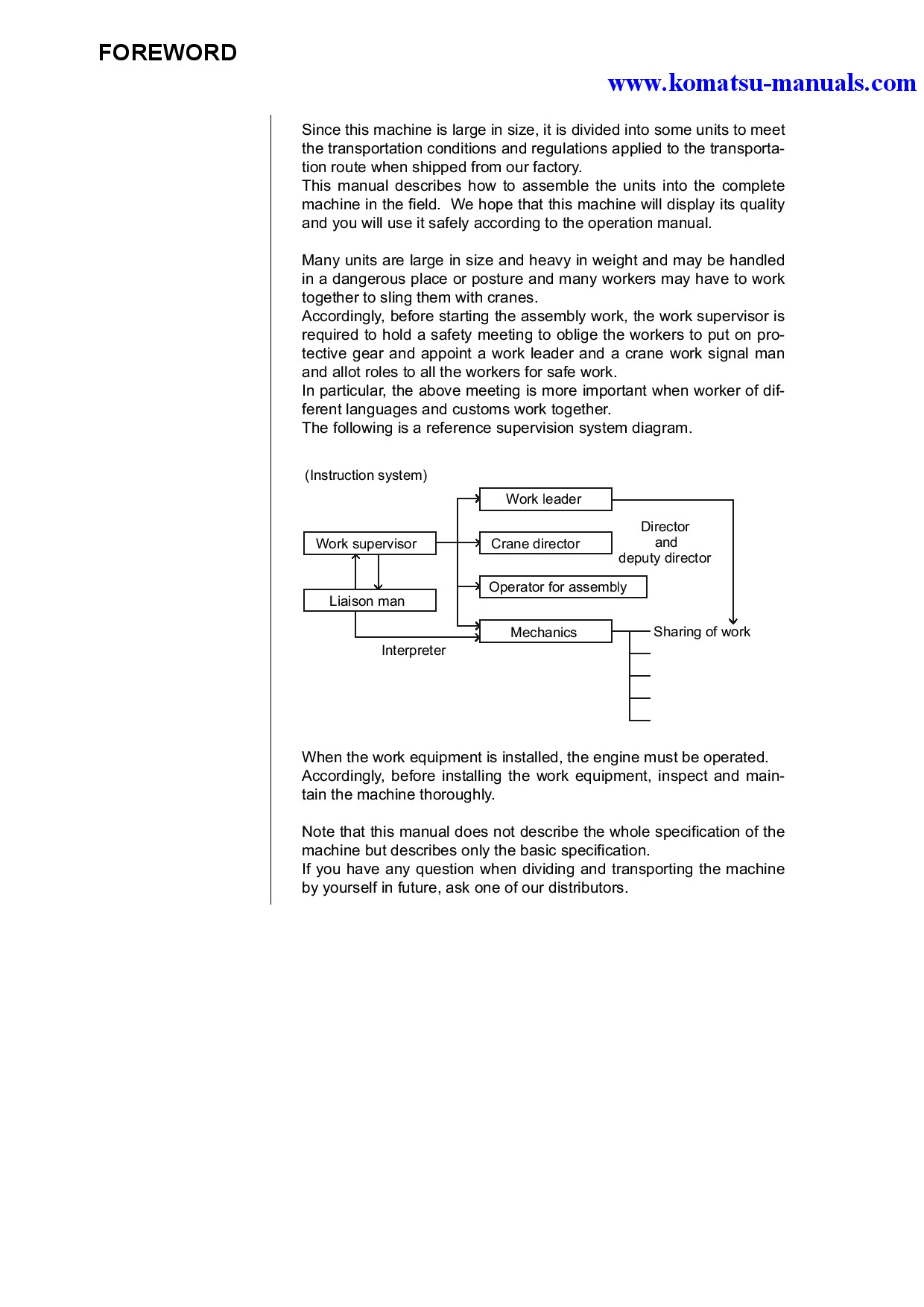 Komatsu pc600-8(jpn) field assembly manuals excavators crawler download Komatsu pc600-8(jpn) field assembly manuals excavators crawler download