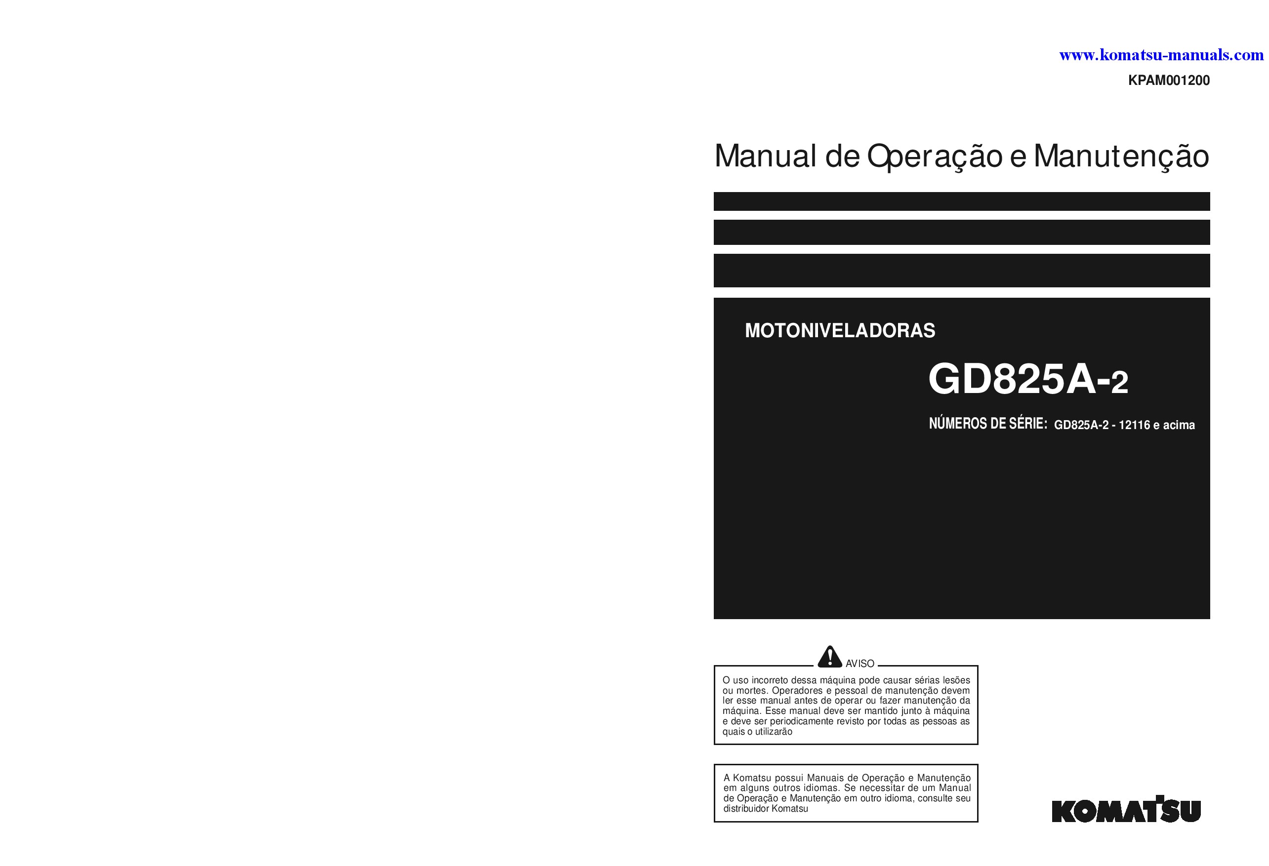 Komatsu gd825a-2(jpn) operation and maintenance manuals motor graders download Komatsu gd825a-2(jpn) operation and maintenance manuals motor graders download