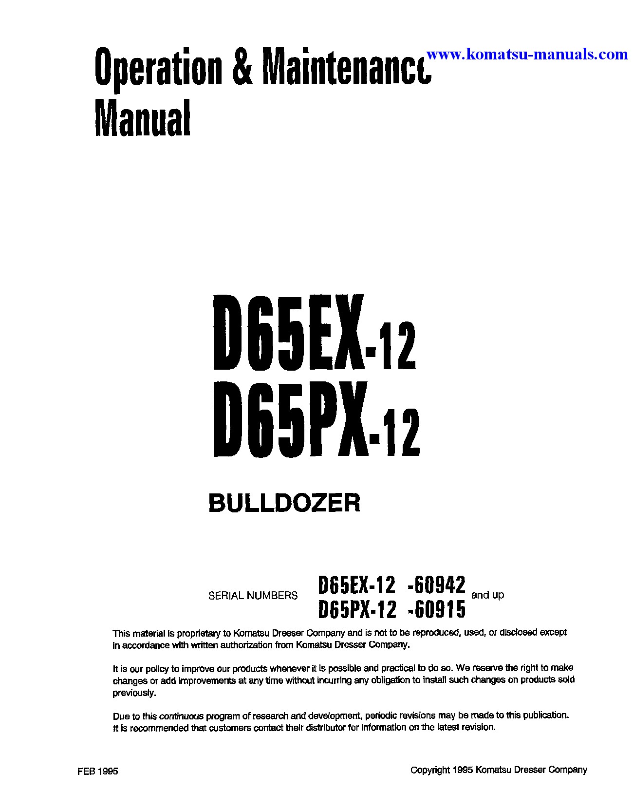 Komatsu d65px-12(jpn) operation and maintenance manuals bulldozers download Komatsu d65px-12(jpn) operation and maintenance manuals bulldozers download