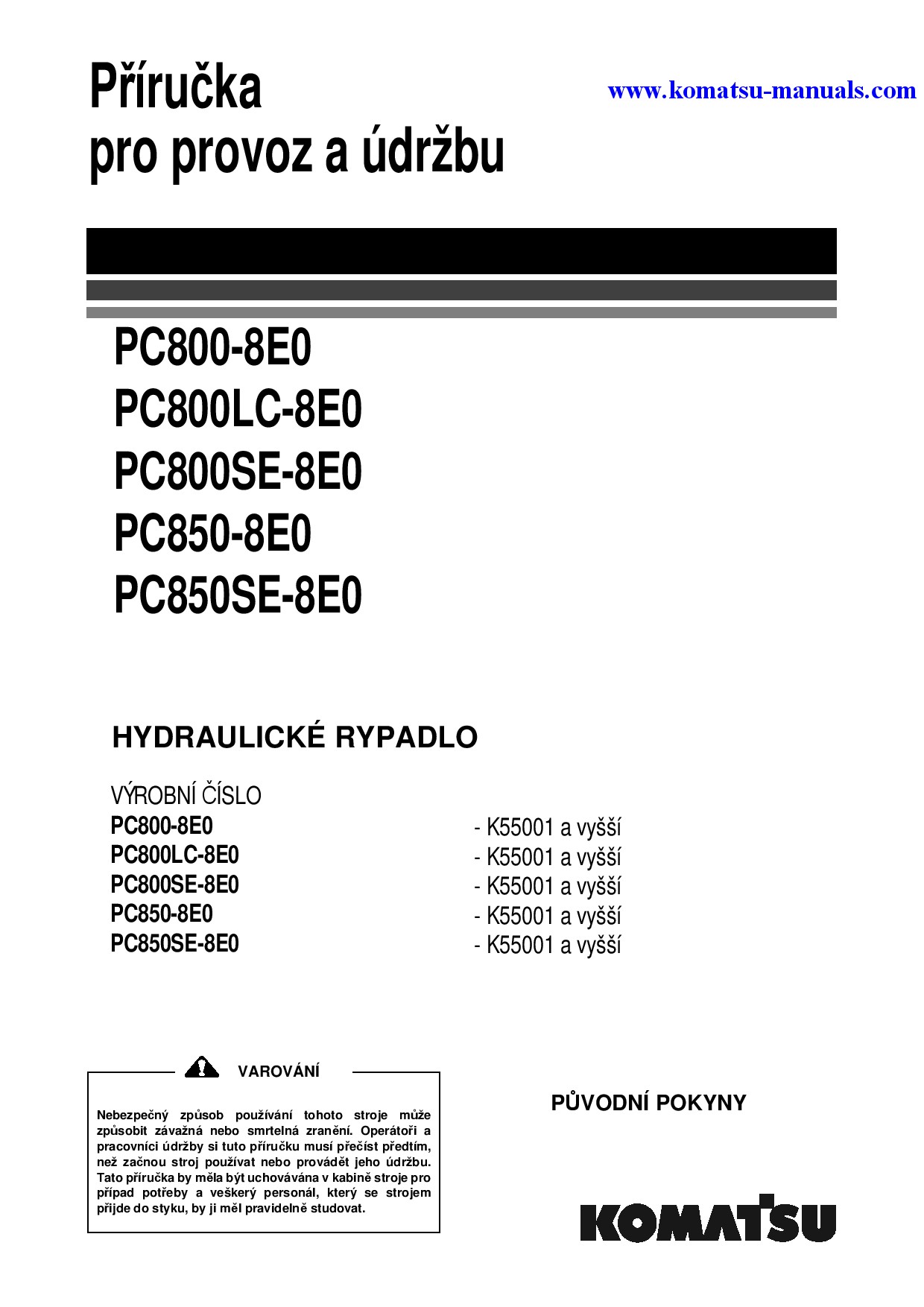 Komatsu pc800lc-8(gbr)-e0 operation and maintenance manuals excavators crawler download Komatsu pc800lc-8(gbr)-e0 operation and maintenance manuals excavators crawler download