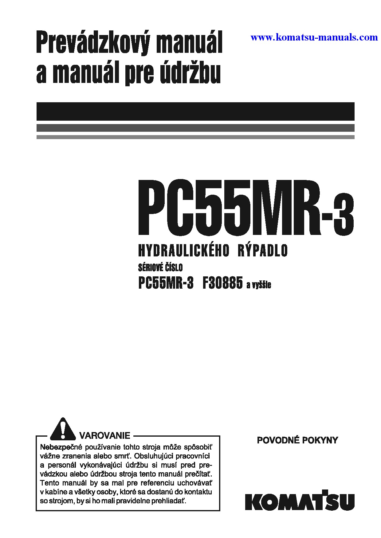 Komatsu pc55mr-3(ita) operation and maintenance manuals excavators crawler download Komatsu pc55mr-3(ita) operation and maintenance manuals excavators crawler download