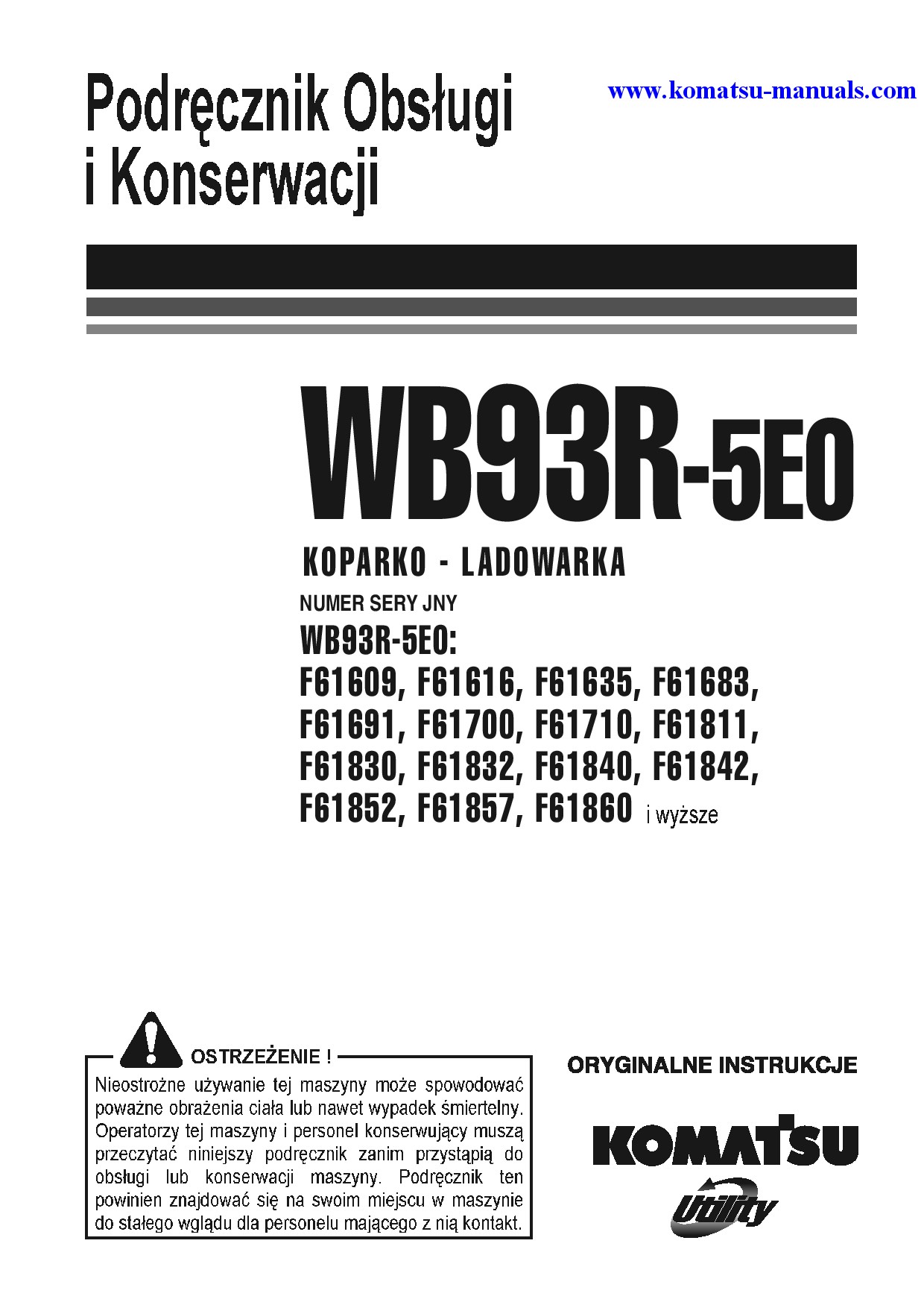 Komatsu wb93r-5(ita)-tier 3 operation and maintenance manuals backhoe loaders download Komatsu wb93r-5(ita)-tier 3 operation and maintenance manuals backhoe loaders download