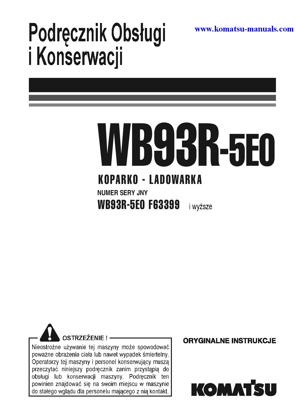 Komatsu wb93r-5(ita)-tier 3 operation and maintenance manuals backhoe loaders download Komatsu wb93r-5(ita)-tier 3 operation and maintenance manuals backhoe loaders download