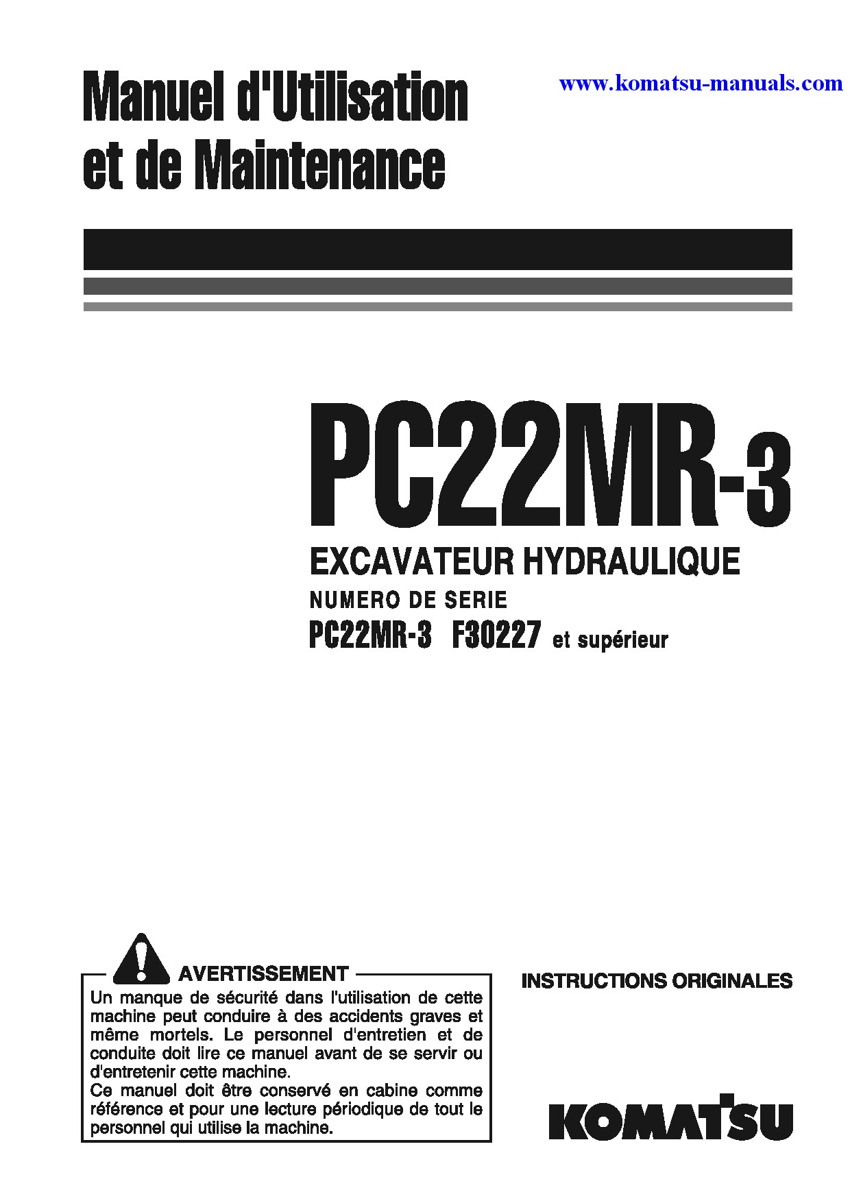 Komatsu pc22mr-3(ita) operation and maintenance manuals excavators crawler download Komatsu pc22mr-3(ita) operation and maintenance manuals excavators crawler download