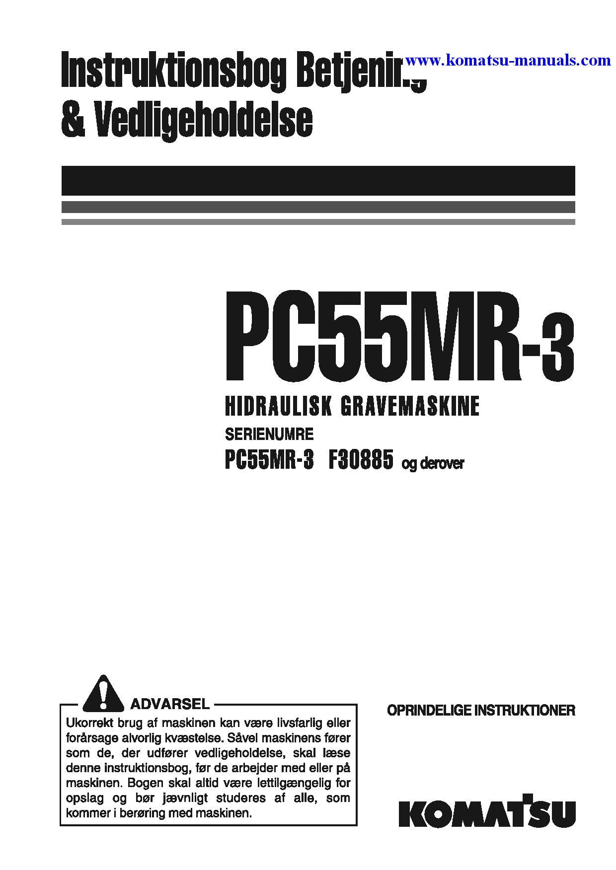 Komatsu pc55mr-3(ita) operation and maintenance manuals excavators crawler download Komatsu pc55mr-3(ita) operation and maintenance manuals excavators crawler download