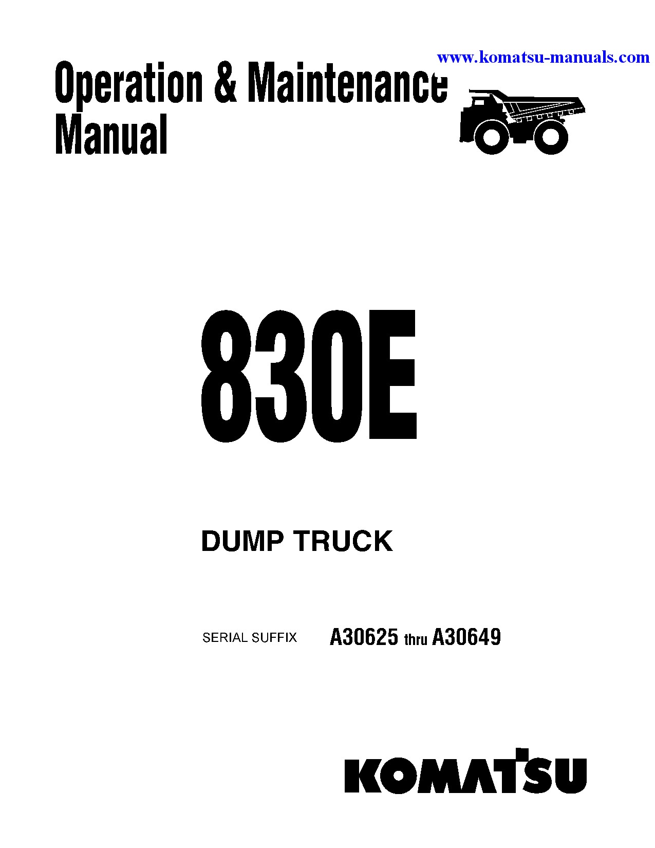 Komatsu 830e(usa) operation and maintenance manuals motor graders download Komatsu 830e(usa) operation and maintenance manuals motor graders download