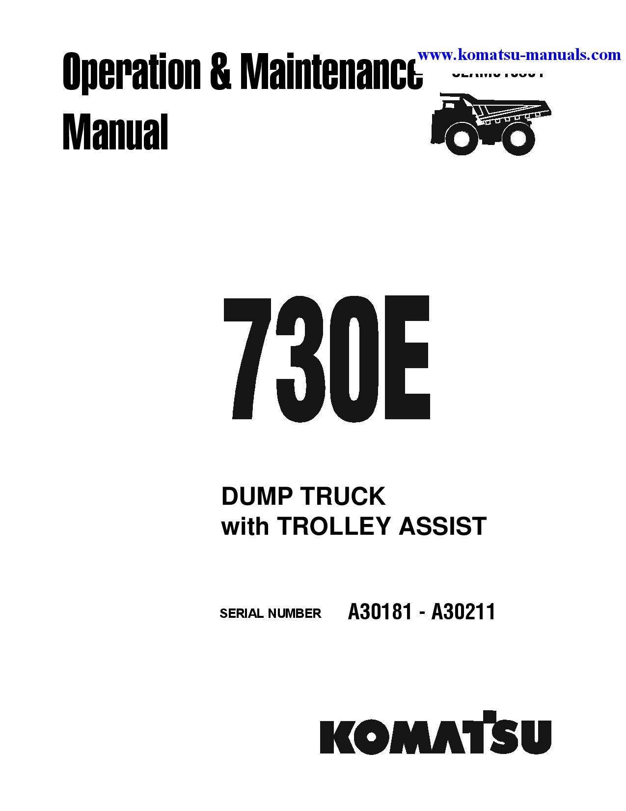 Komatsu 730e(usa) operation and maintenance manuals dumptrucks rigid download Komatsu 730e(usa) operation and maintenance manuals dumptrucks rigid download