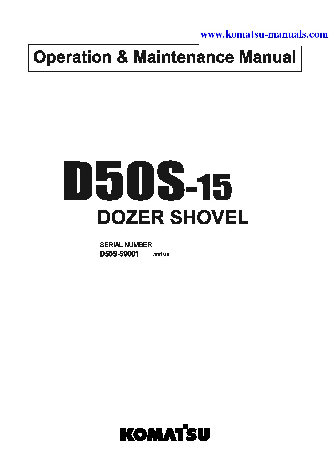 Komatsu d50s-15(jpn) operation and maintenance manuals bulldozers download Komatsu d50s-15(jpn) operation and maintenance manuals bulldozers download