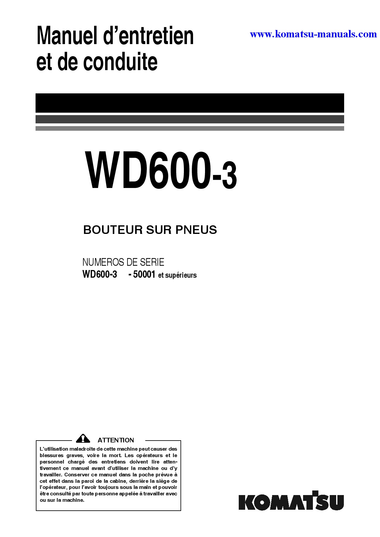 Komatsu wd600-3(jpn) operation and maintenance manuals bulldozers wheeled download Komatsu wd600-3(jpn) operation and maintenance manuals bulldozers wheeled download
