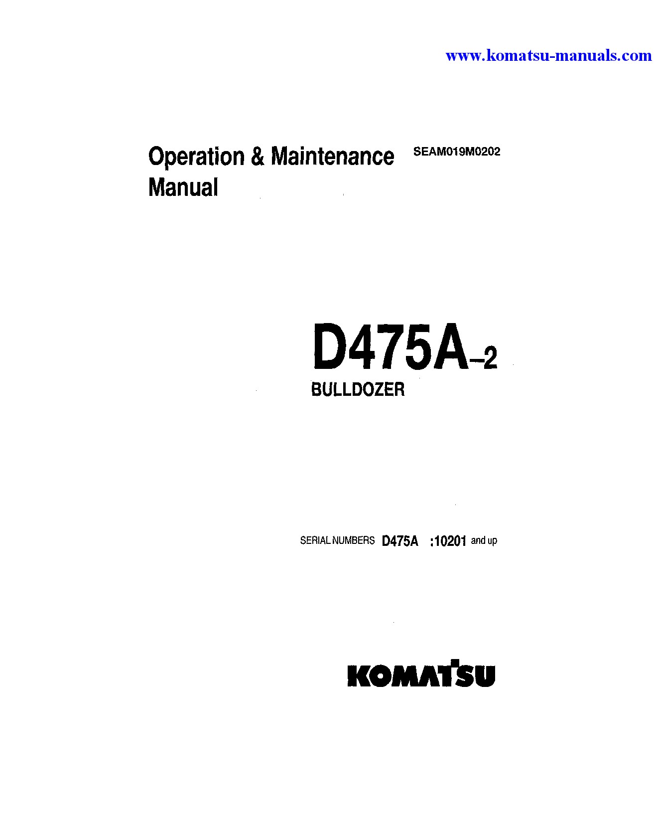 Komatsu d475a-2(jpn) operation and maintenance manuals bulldozers download Komatsu d475a-2(jpn) operation and maintenance manuals bulldozers download