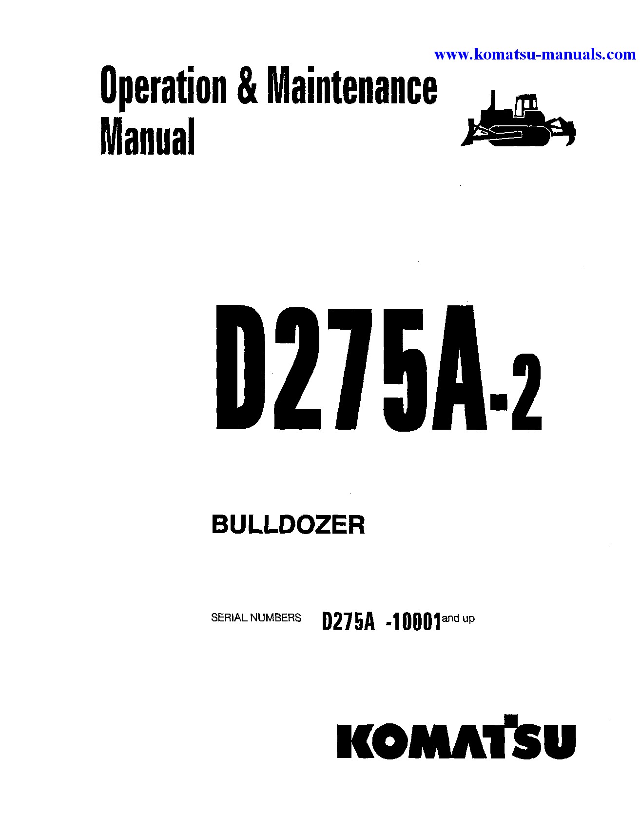 Komatsu d275a-2(jpn) operation and maintenance manuals bulldozers download Komatsu d275a-2(jpn) operation and maintenance manuals bulldozers download