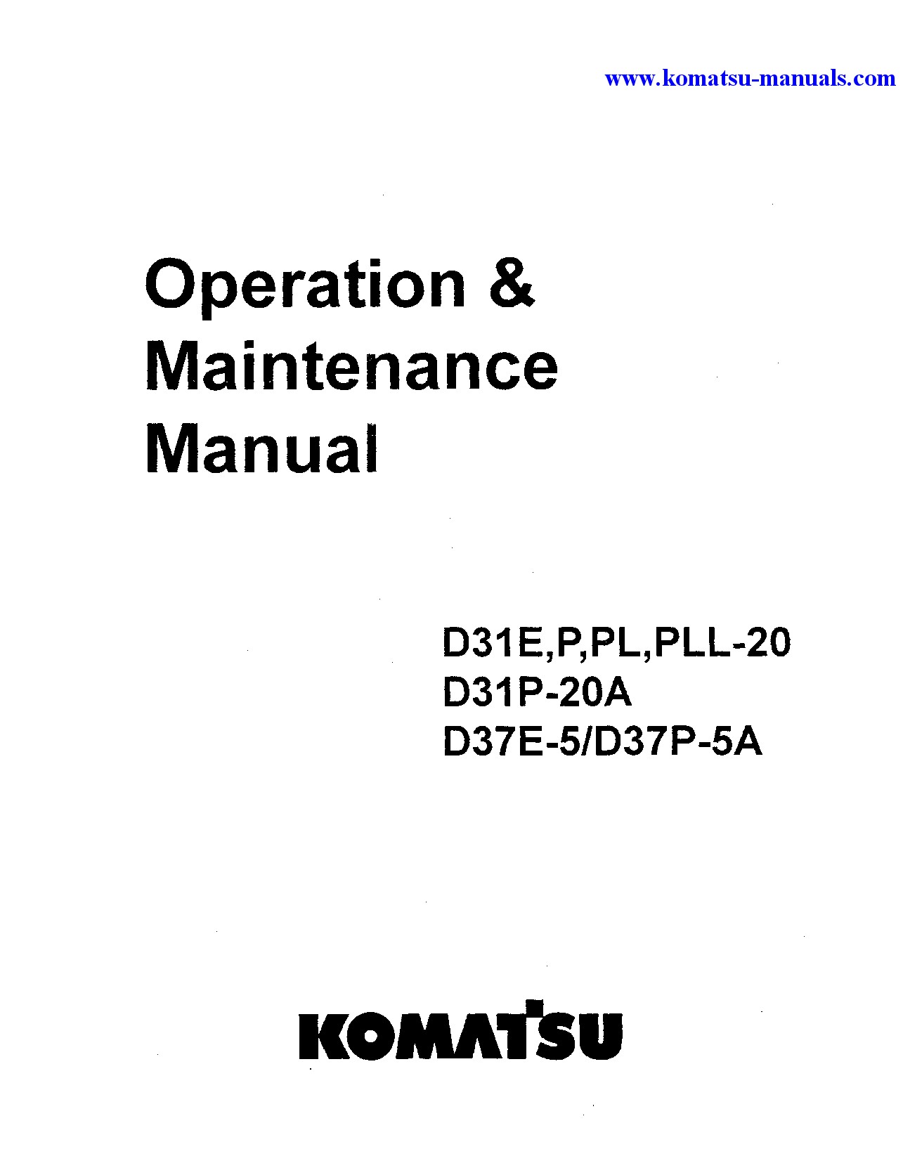 Komatsu d37e-5(jpn) operation and maintenance manuals bulldozers download Komatsu d37e-5(jpn) operation and maintenance manuals bulldozers download