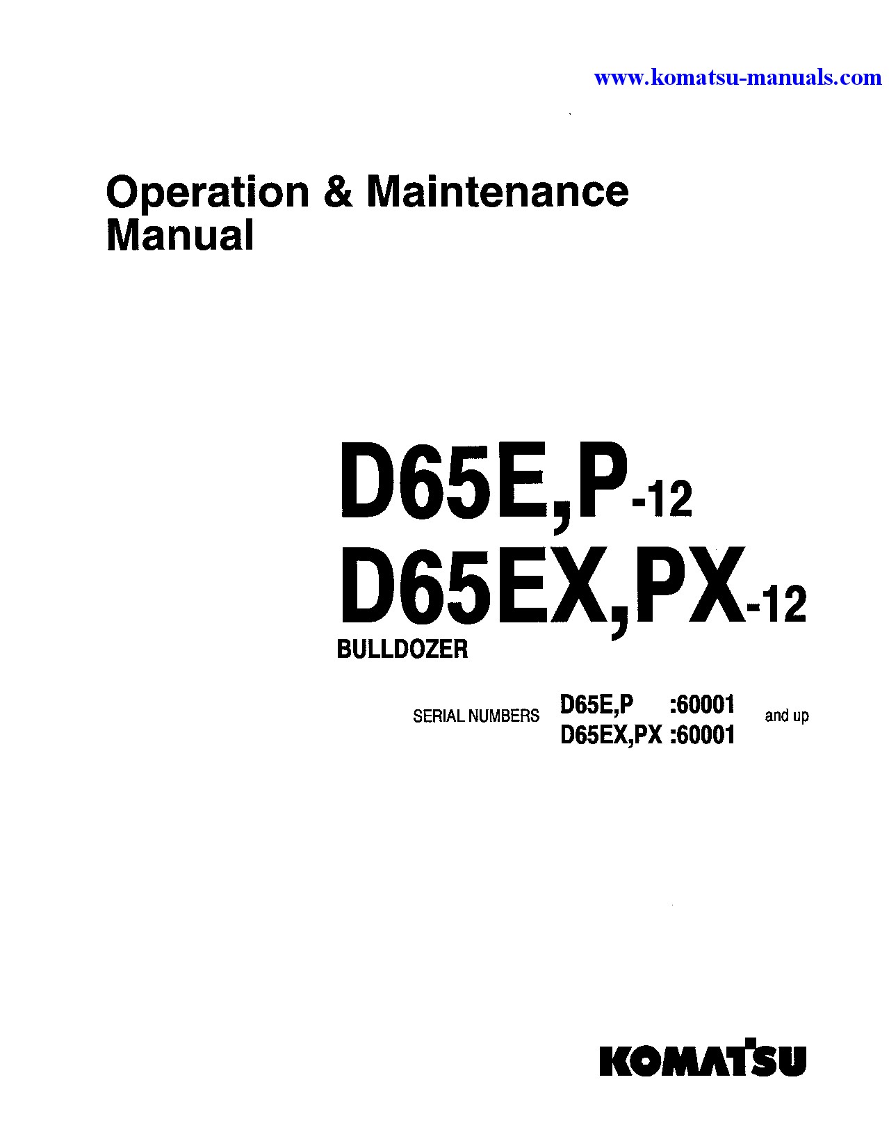 Komatsu d65ex-12(jpn) operation and maintenance manuals bulldozers download Komatsu d65ex-12(jpn) operation and maintenance manuals bulldozers download