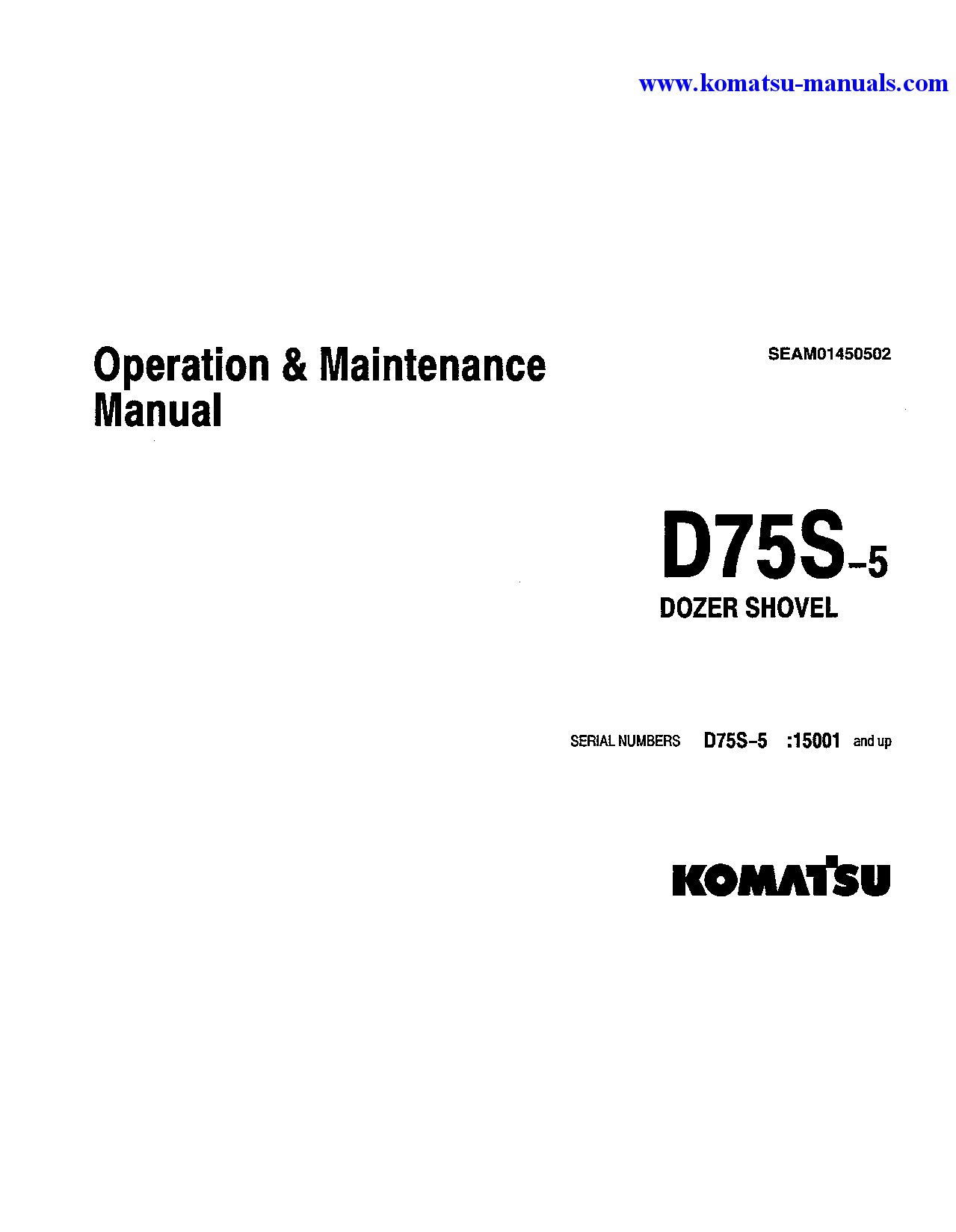 Komatsu d75s-5(jpn) operation and maintenance manuals bulldozers download Komatsu d75s-5(jpn) operation and maintenance manuals bulldozers download