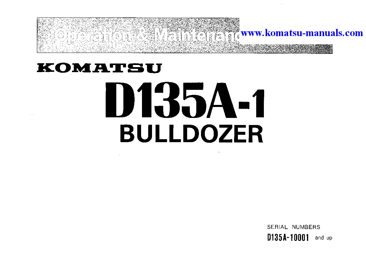 Komatsu d135a-1(jpn) operation and maintenance manuals crawler loaders download Komatsu d135a-1(jpn) operation and maintenance manuals crawler loaders download