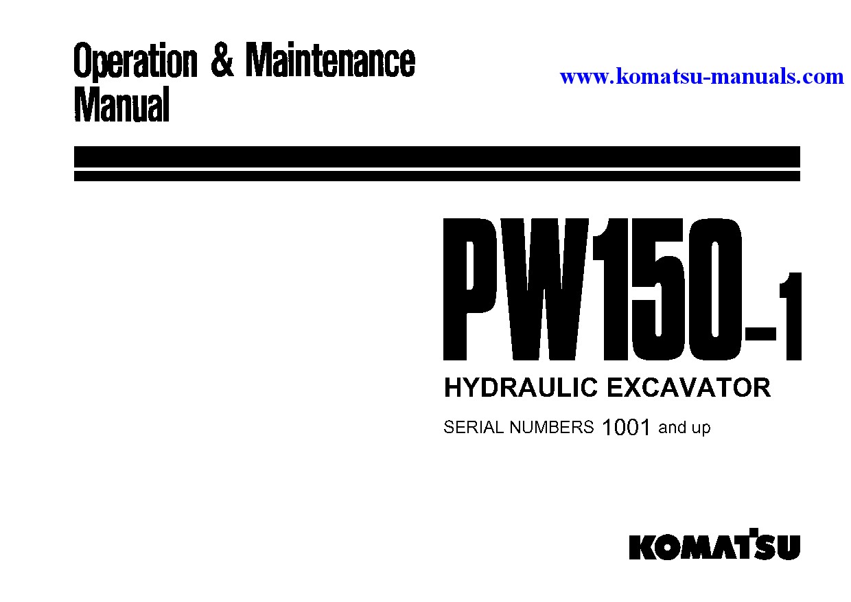 Komatsu pw150-1(jpn) operation and maintenance manuals excavators wheeled download Komatsu pw150-1(jpn) operation and maintenance manuals excavators wheeled download
