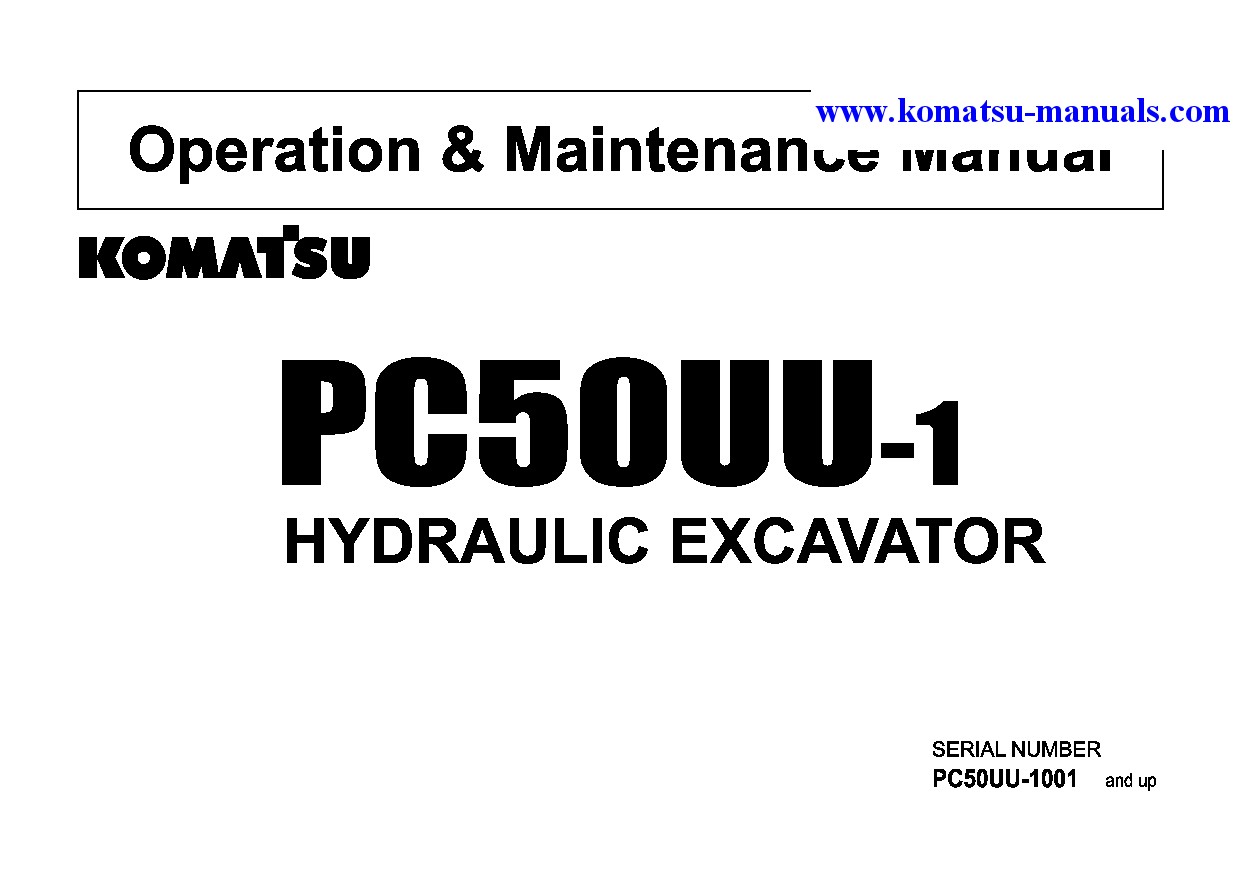 Komatsu pc50uu-1(jpn) operation and maintenance manuals excavators crawler download Komatsu pc50uu-1(jpn) operation and maintenance manuals excavators crawler download