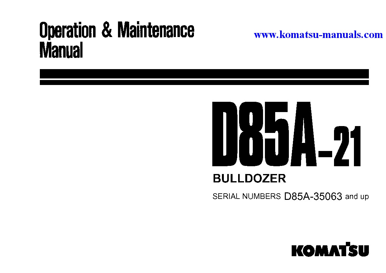 Komatsu d85a-21(jpn)-b operation and maintenance manuals bulldozers download Komatsu d85a-21(jpn)-b operation and maintenance manuals bulldozers download