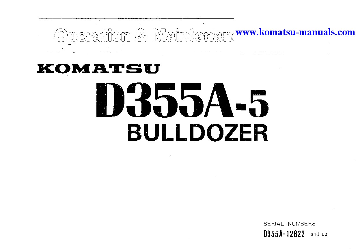 Komatsu d355a-5(jpn) operation and maintenance manuals crawler loaders download Komatsu d355a-5(jpn) operation and maintenance manuals crawler loaders download