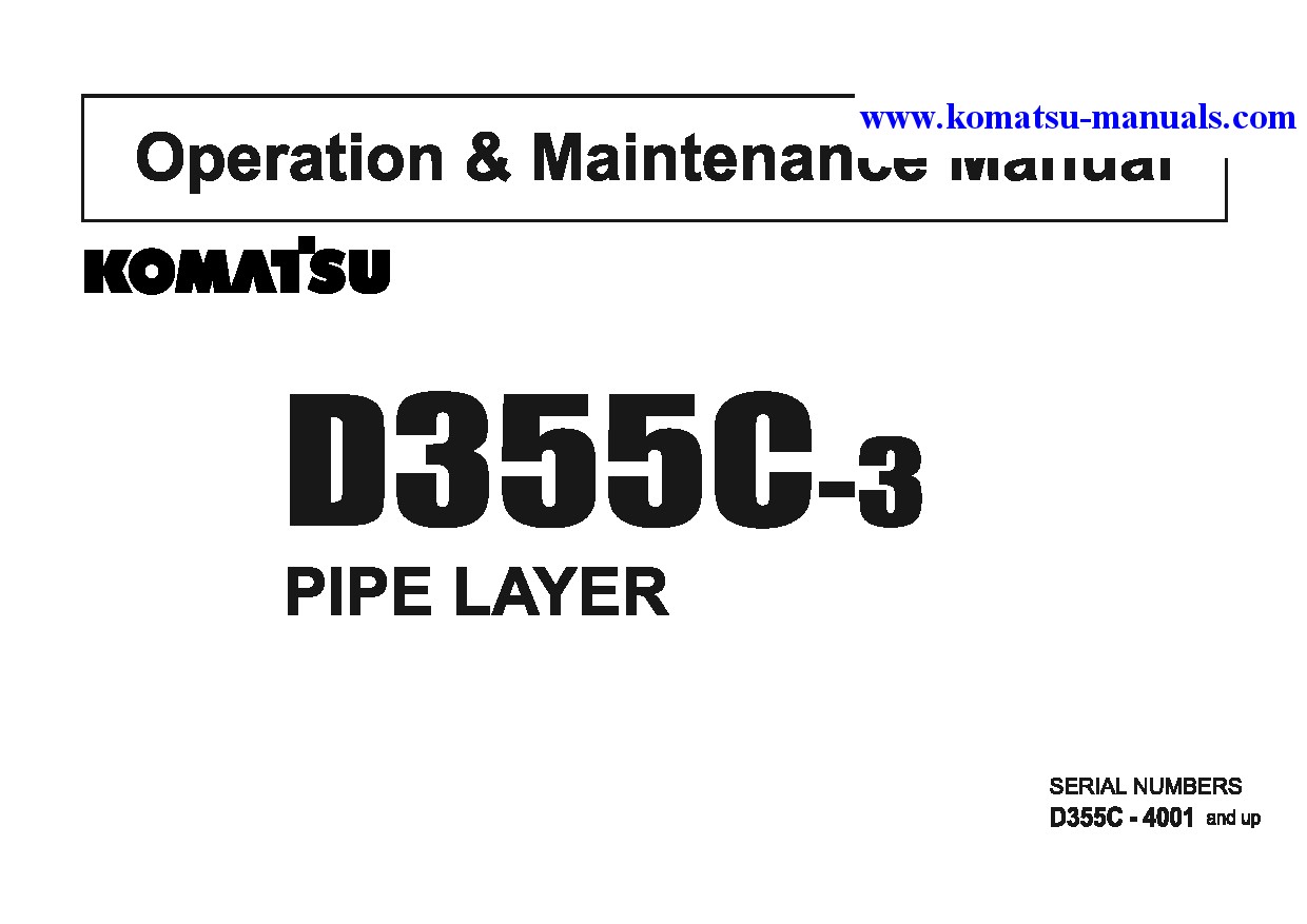 Komatsu d355c-3(jpn) operation and maintenance manuals crawler loaders download Komatsu d355c-3(jpn) operation and maintenance manuals crawler loaders download