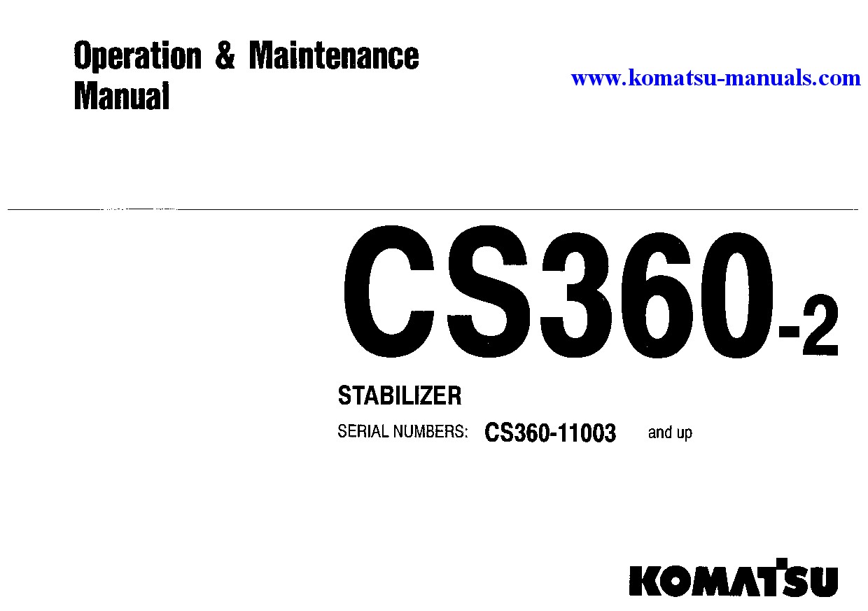 Komatsu cs360-2(jpn) operation and maintenance manuals other download Komatsu cs360-2(jpn) operation and maintenance manuals other download