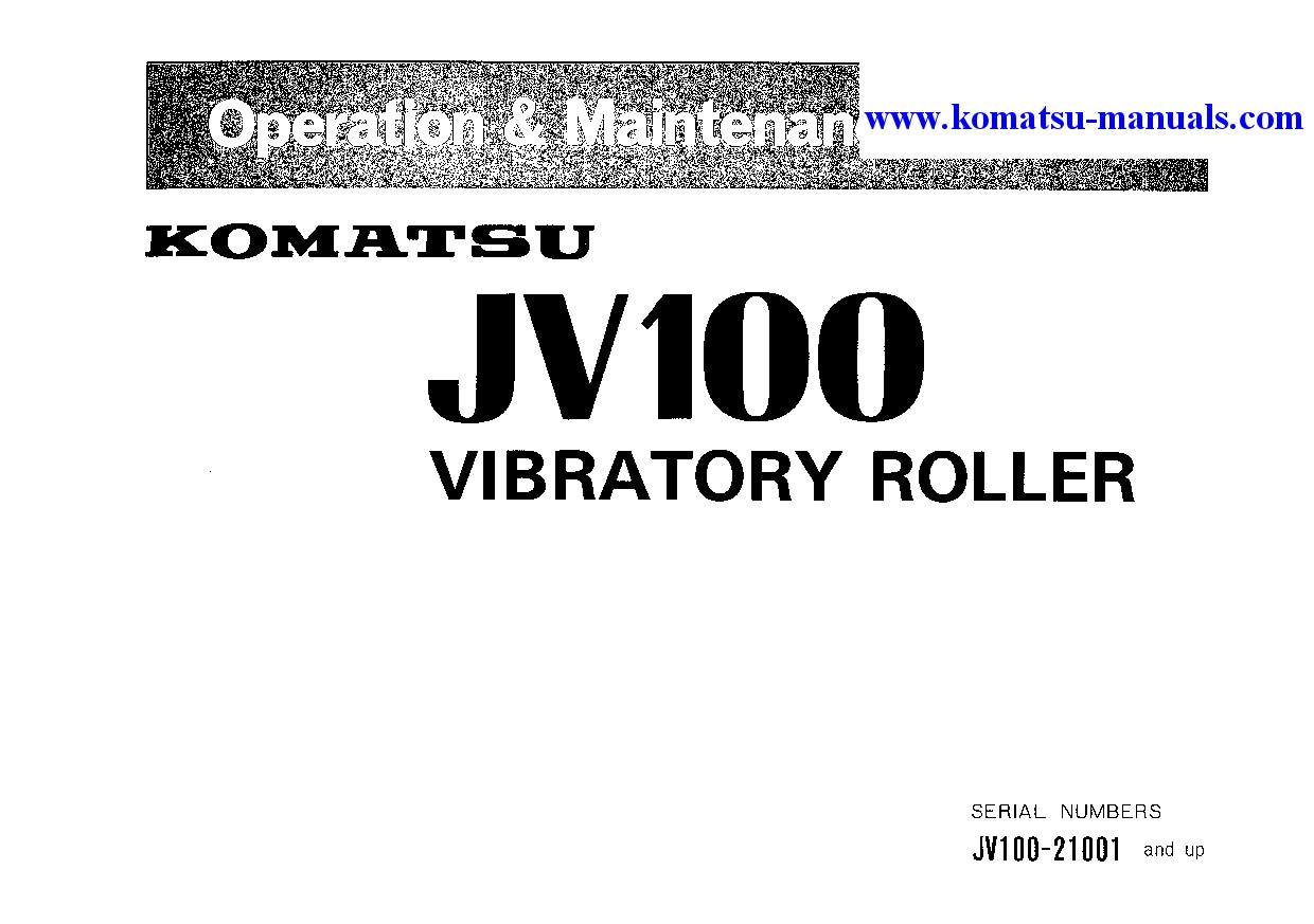 Komatsu jv100-1(jpn) operation and maintenance manuals rollers download Komatsu jv100-1(jpn) operation and maintenance manuals rollers download