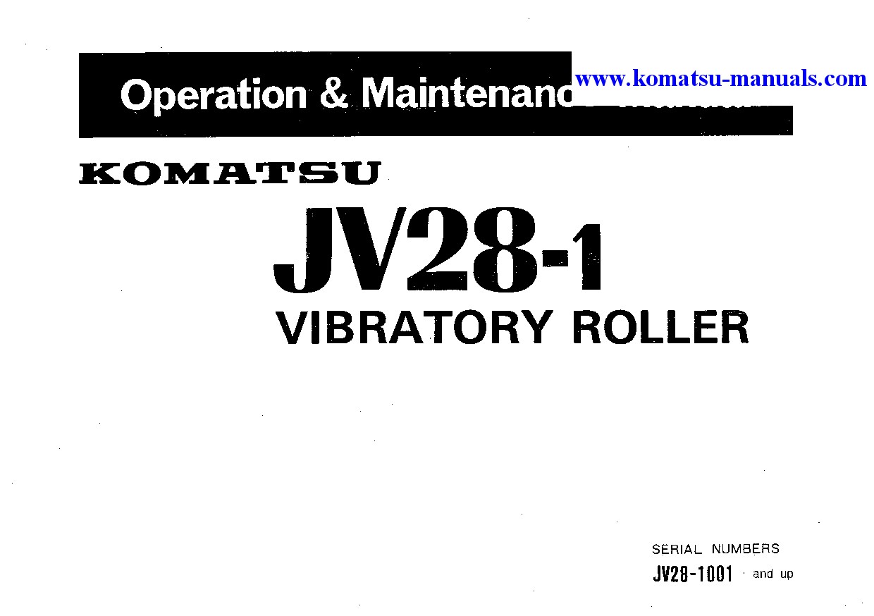 Komatsu jv28-1(jpn) operation and maintenance manuals excavators crawler download Komatsu jv28-1(jpn) operation and maintenance manuals excavators crawler download