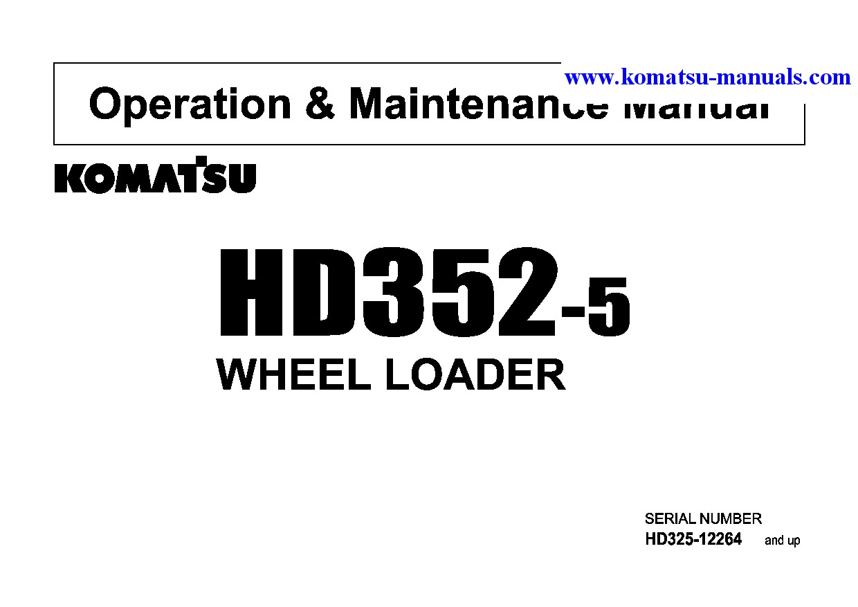 Komatsu hd325-5(jpn) operation and maintenance manuals dumptrucks rigid download Komatsu hd325-5(jpn) operation and maintenance manuals dumptrucks rigid download