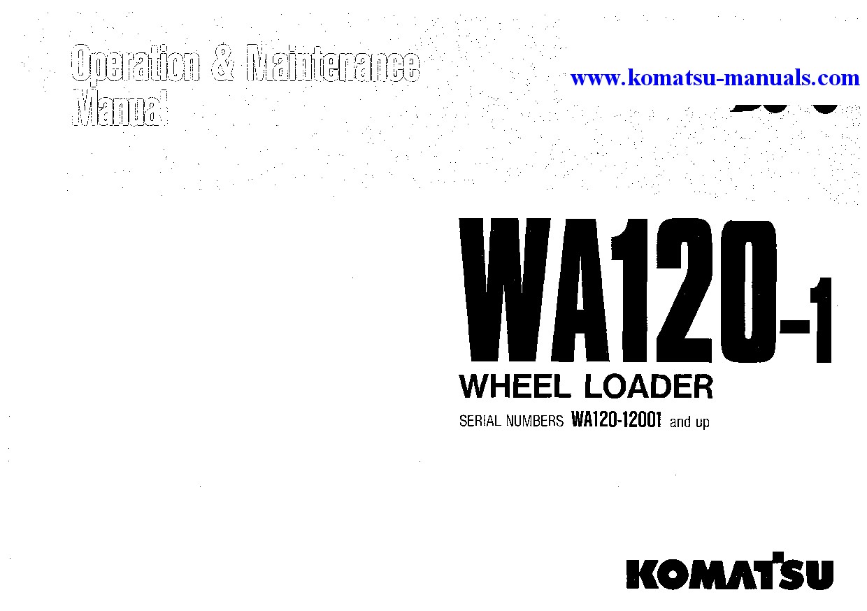 Komatsu wa120-1(jpn) operation and maintenance manuals wheel loaders download Komatsu wa120-1(jpn) operation and maintenance manuals wheel loaders download