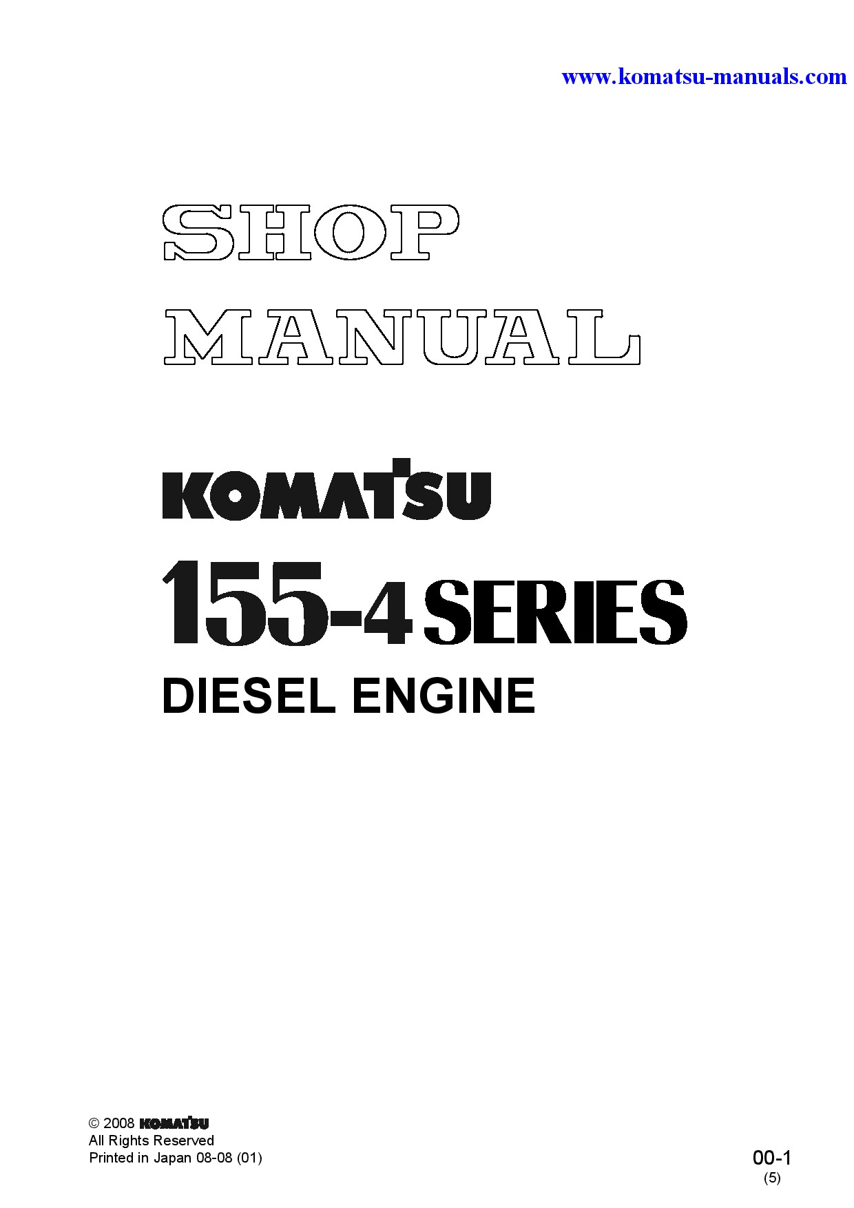 Komatsu sa6d155-4(jpn) shop manual (english) + partsbook (english) shop manuals engines download Komatsu sa6d155-4(jpn) shop manual (english) + partsbook (english) shop manuals engines download