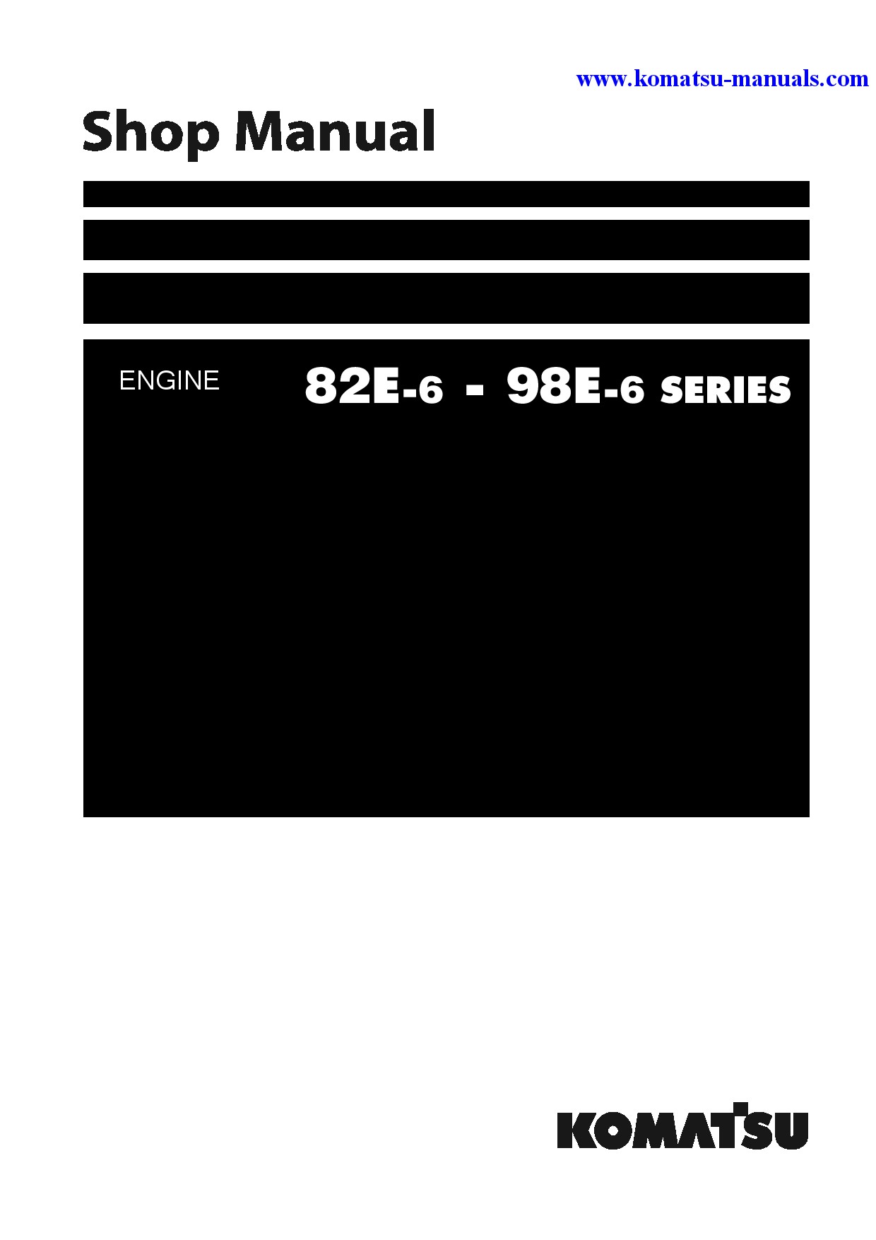 Komatsu 82e-6 98e-6 series(jpn) shop manual (english) + partsbook (english) shop manuals engines download Komatsu 82e-6 98e-6 series(jpn) shop manual (english) + partsbook (english) shop manuals engines download