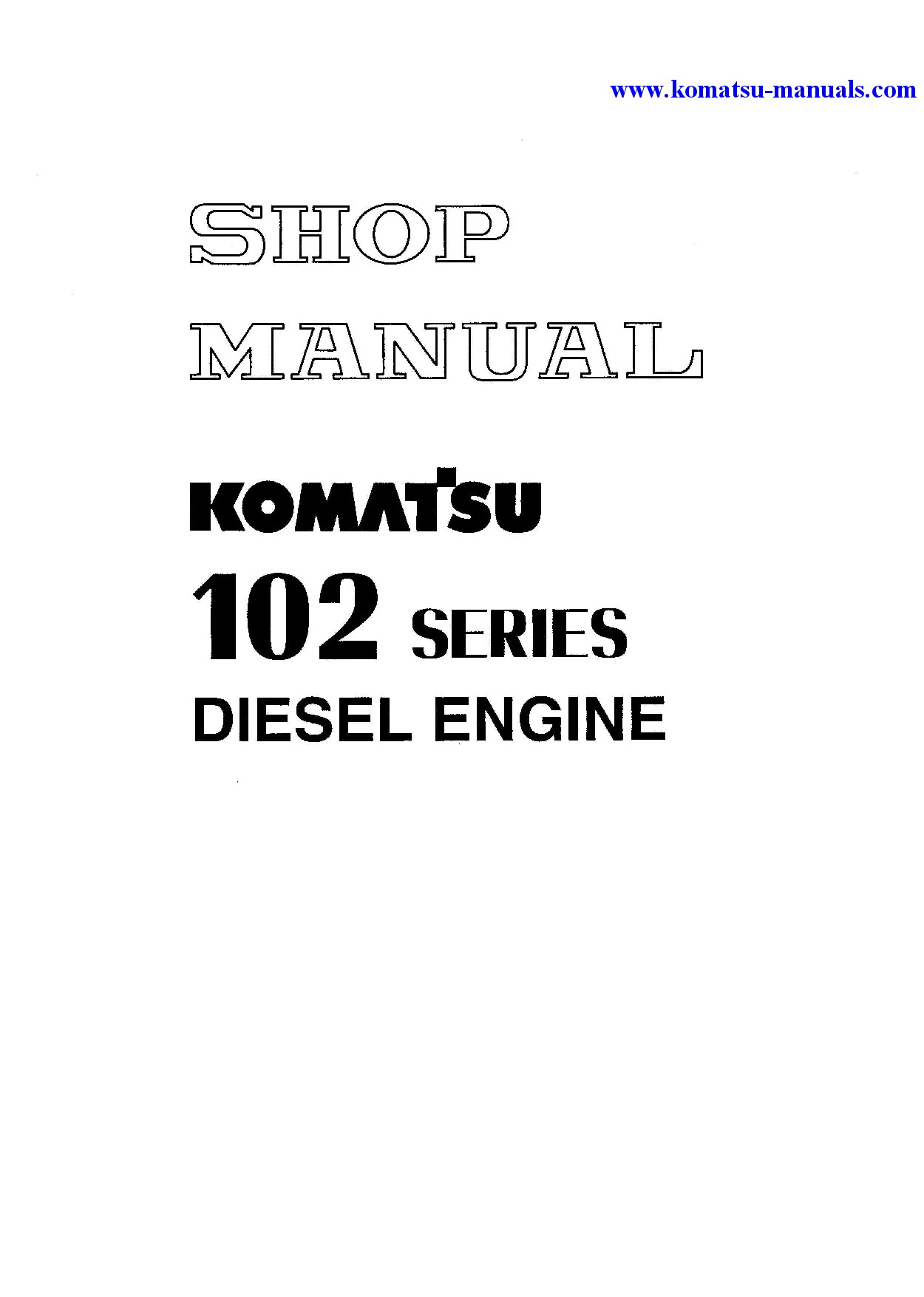 Komatsu 102 series-c(chn)-for australia shop manual (english) + partsbook (english) shop manuals engines download Komatsu 102 series-c(chn)-for australia shop manual (english) + partsbook (english) shop manuals engines download