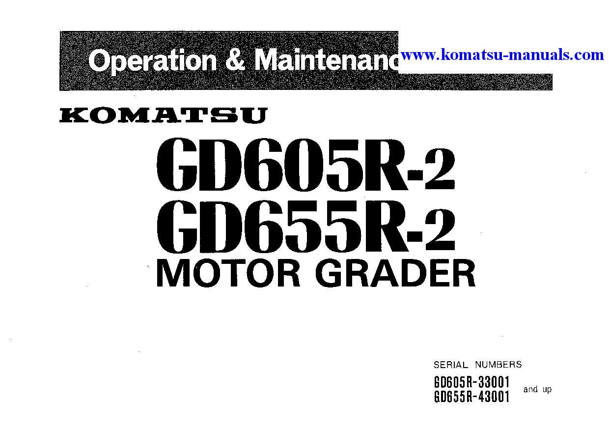 Komatsu gd655r-2(jpn) operation and maintenance manuals motor graders download Komatsu gd655r-2(jpn) operation and maintenance manuals motor graders download