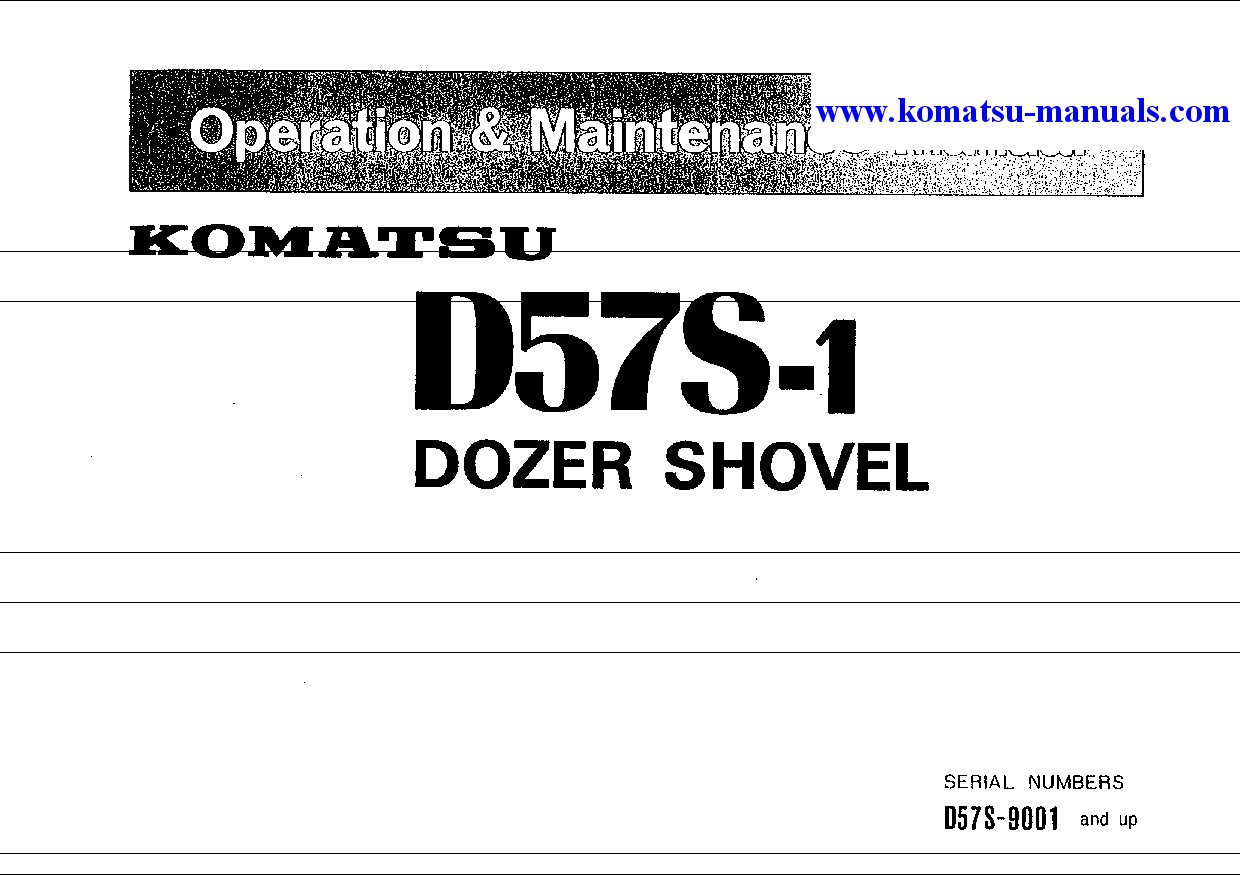 Komatsu d57s-1(jpn) operation and maintenance manuals bulldozers download Komatsu d57s-1(jpn) operation and maintenance manuals bulldozers download