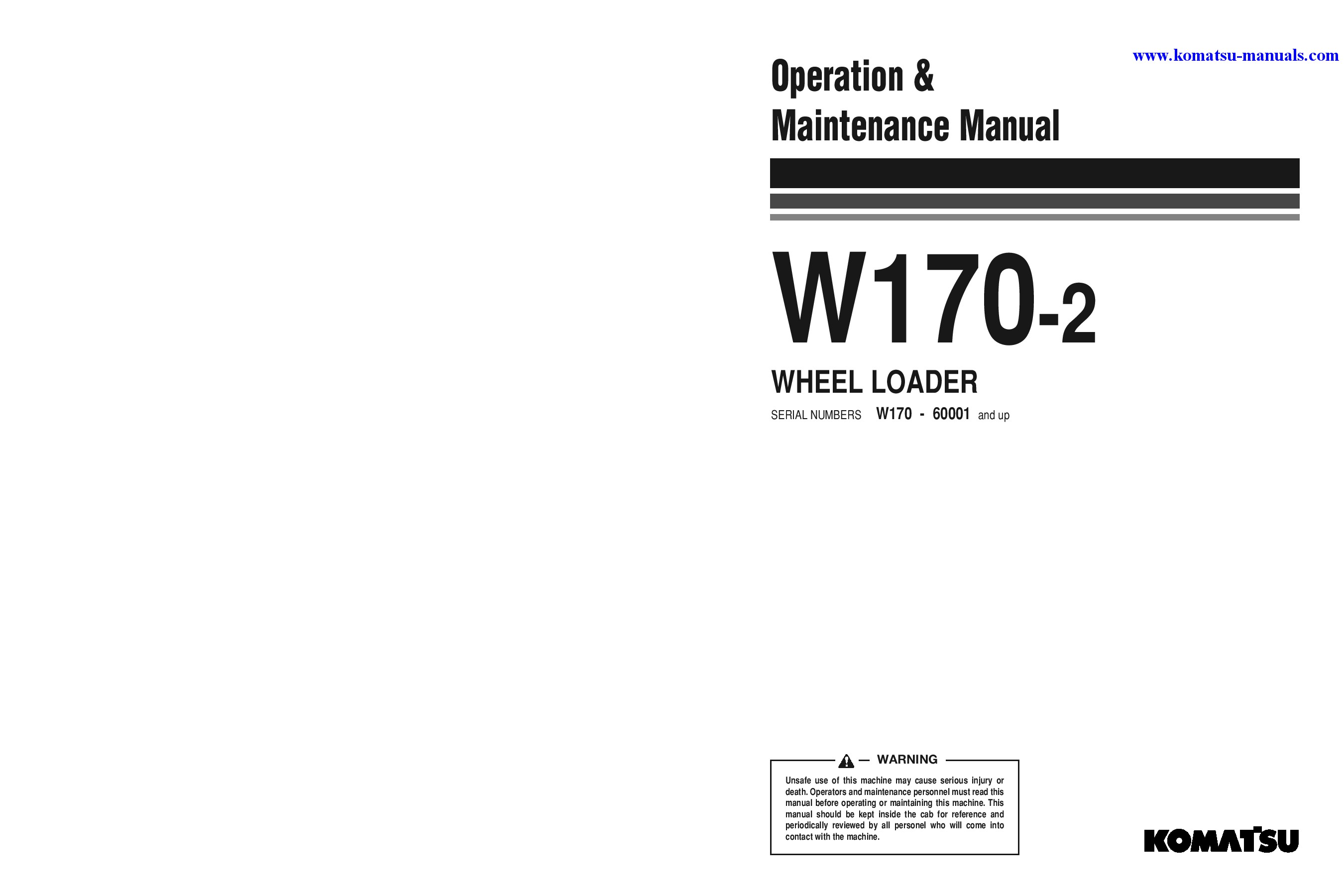 Komatsu w170-2(jpn) operation and maintenance manuals wheel loaders download Komatsu w170-2(jpn) operation and maintenance manuals wheel loaders download