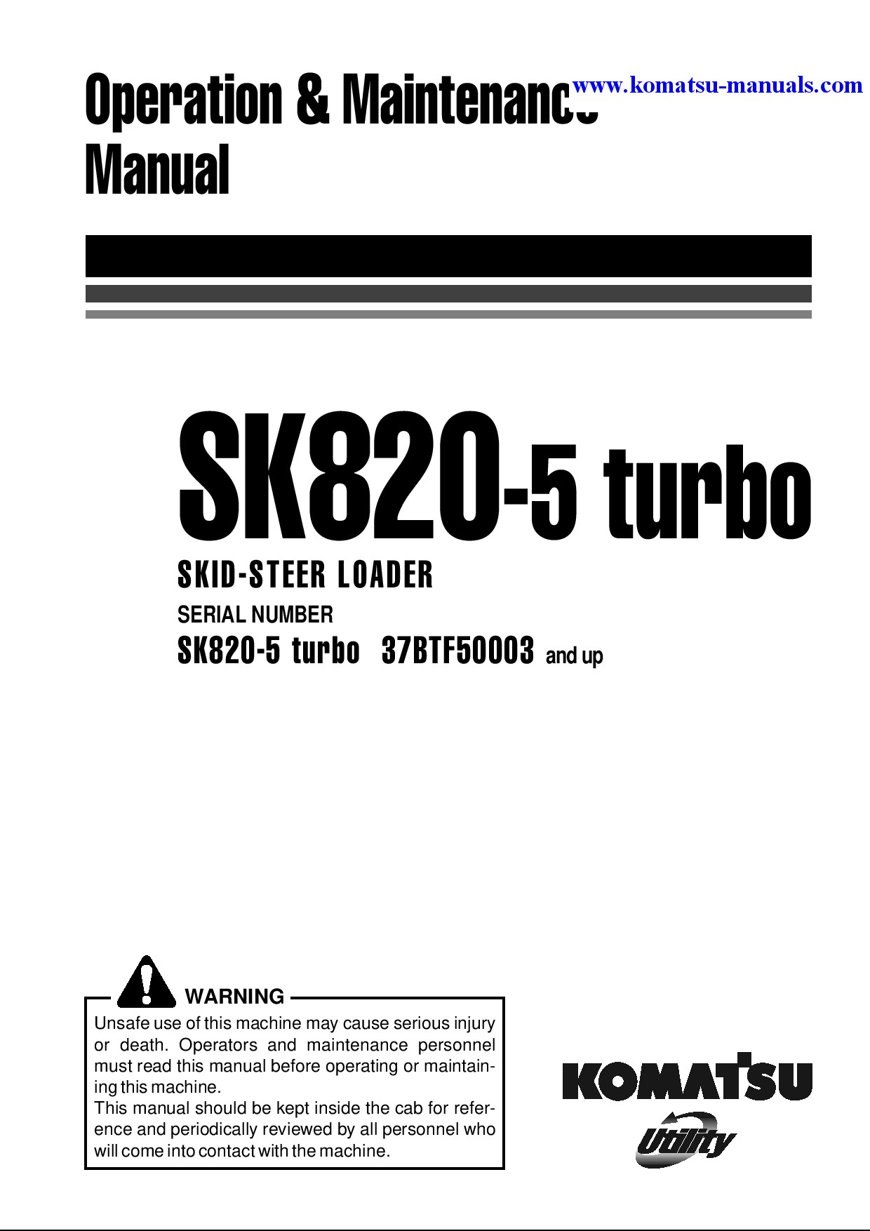 Komatsu sk820-5(ita) operation and maintenance manuals skid steer loaders download Komatsu sk820-5(ita) operation and maintenance manuals skid steer loaders download