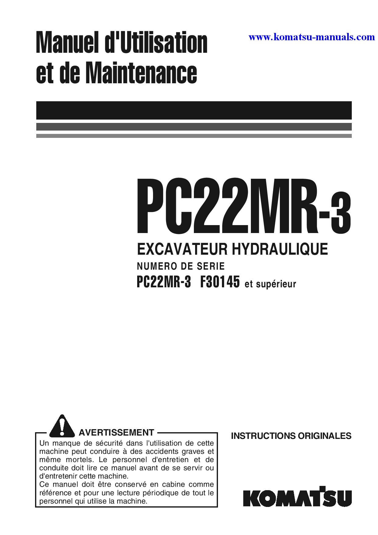 Komatsu pc22mr-3(ita) operation and maintenance manuals excavators crawler download Komatsu pc22mr-3(ita) operation and maintenance manuals excavators crawler download