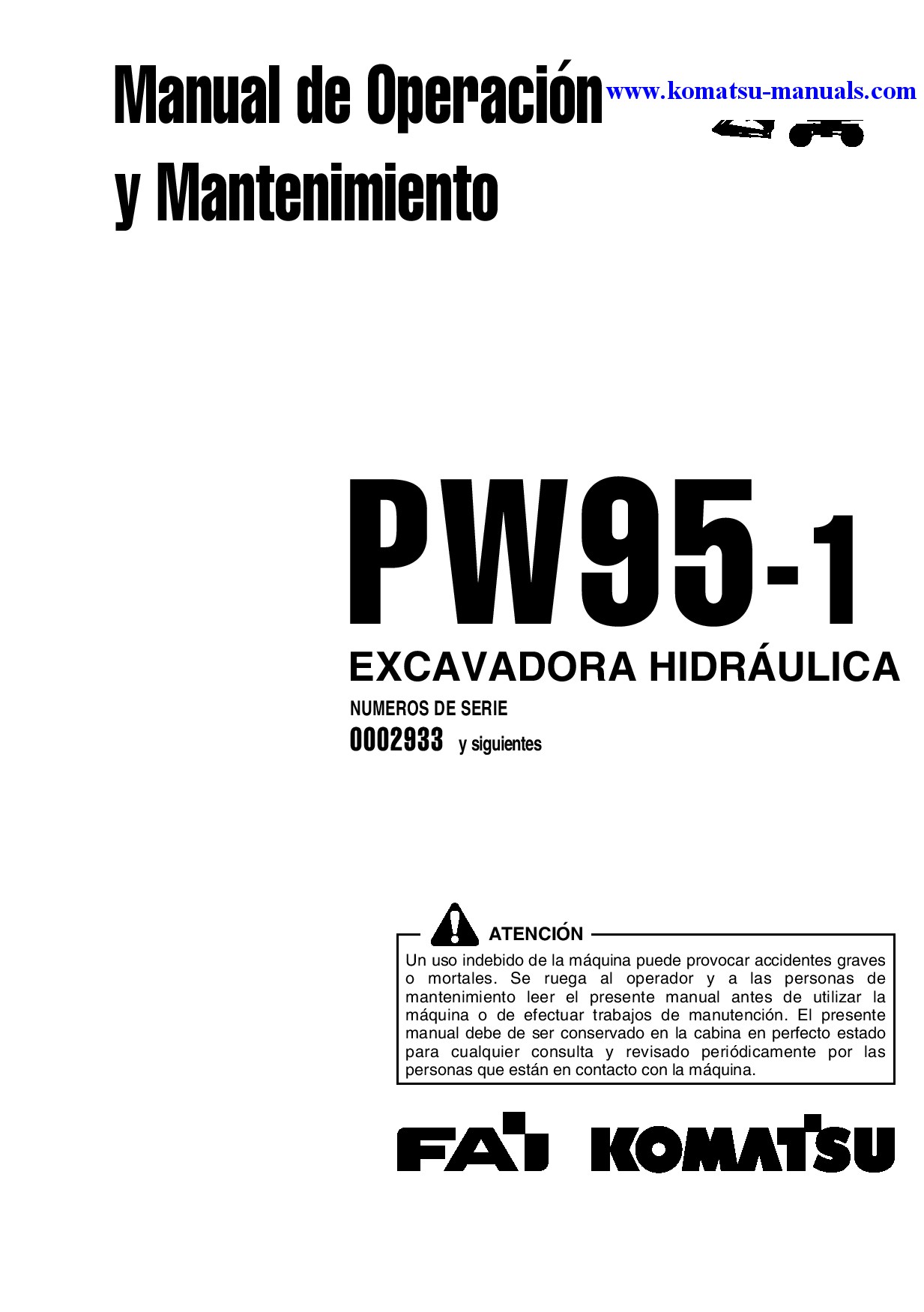 Komatsu pw95-1(ita) operation and maintenance manuals excavators wheeled download Komatsu pw95-1(ita) operation and maintenance manuals excavators wheeled download