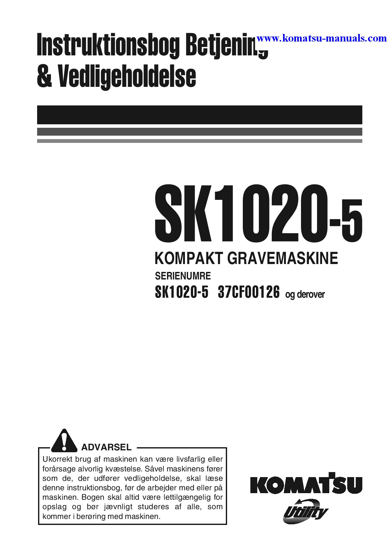 Komatsu sk1020-5(ita) operation and maintenance manuals skid steer loaders download Komatsu sk1020-5(ita) operation and maintenance manuals skid steer loaders download