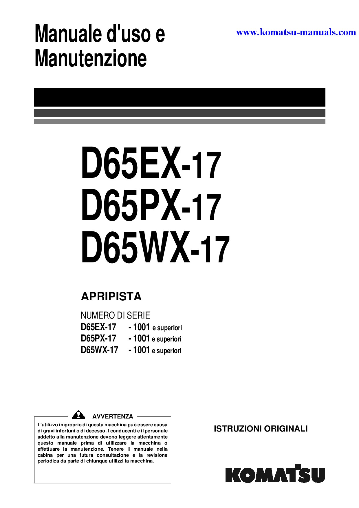 Komatsu d65px-17(jpn) operation and maintenance manuals bulldozers download Komatsu d65px-17(jpn) operation and maintenance manuals bulldozers download