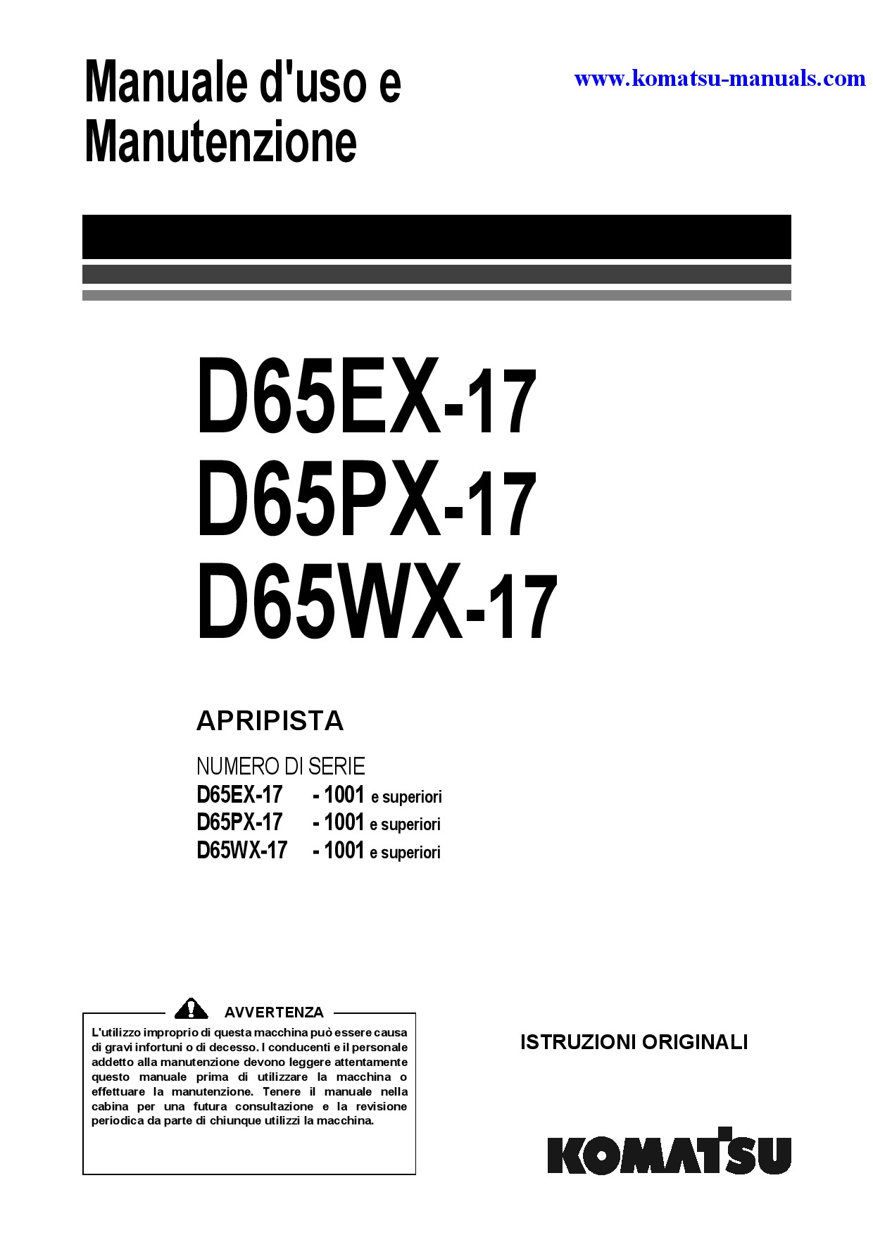 Komatsu d65px-17(jpn) operation and maintenance manuals crawler loaders download Komatsu d65px-17(jpn) operation and maintenance manuals crawler loaders download