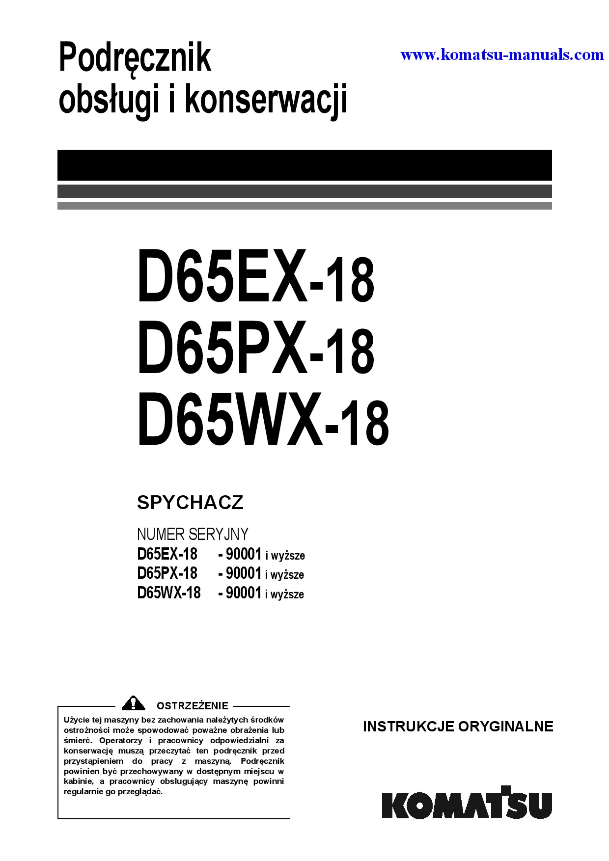 Komatsu d65px-18(jpn) operation and maintenance manuals crawler loaders download Komatsu d65px-18(jpn) operation and maintenance manuals crawler loaders download