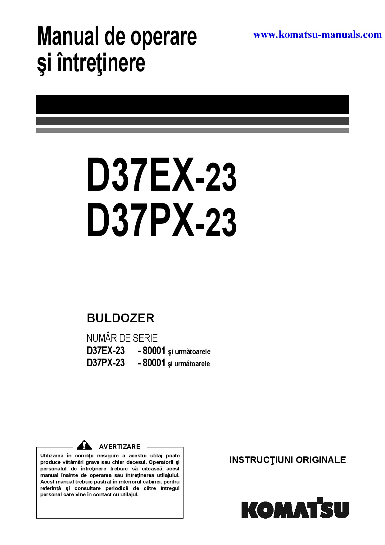 Komatsu d37px-23(jpn) operation and maintenance manuals bulldozers download Komatsu d37px-23(jpn) operation and maintenance manuals bulldozers download
